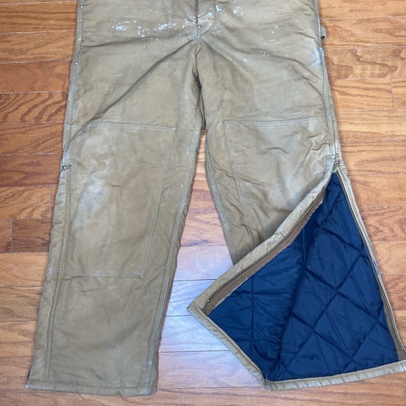 Vintage Carhartt Double Knee Insulated Bibs Overalls: Size 40x30 - Picture 6 of 10